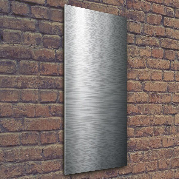 Quadro di vetro verticale Sfondo metallico