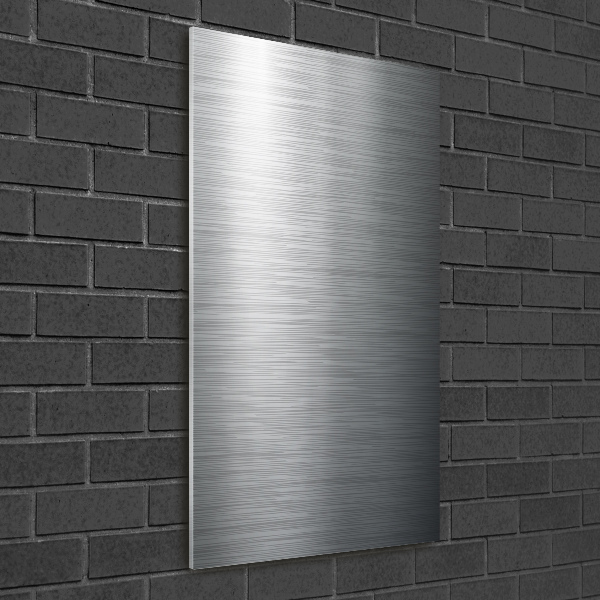 Quadro di vetro verticale Sfondo metallico