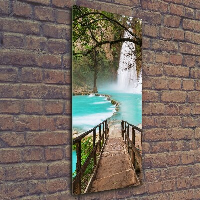Quadro in vetro verticale Cascata del Messico