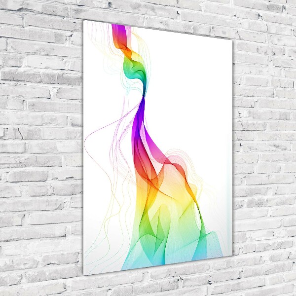Quadro vetro verticale Astrazione colorata