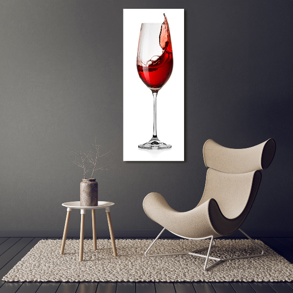 Quadro vetro verticale Vino rosso