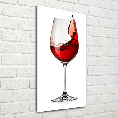 Quadro vetro verticale Vino rosso