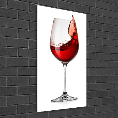 Quadro vetro verticale Vino rosso