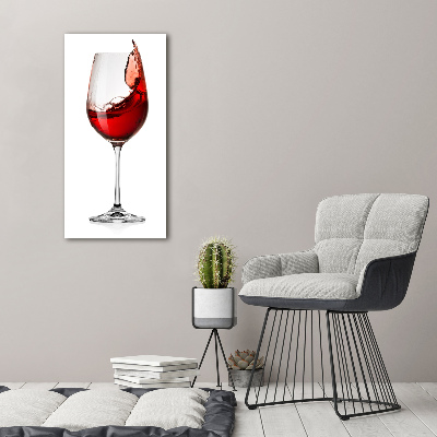 Quadro vetro verticale Vino rosso