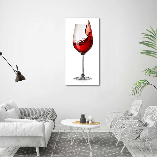 Quadro vetro verticale Vino rosso