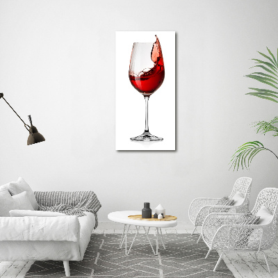 Quadro vetro verticale Vino rosso