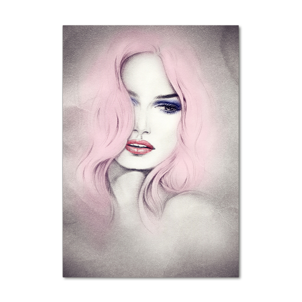 Quadro in vetro verticale Donna astratta