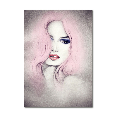 Quadro in vetro verticale Donna astratta