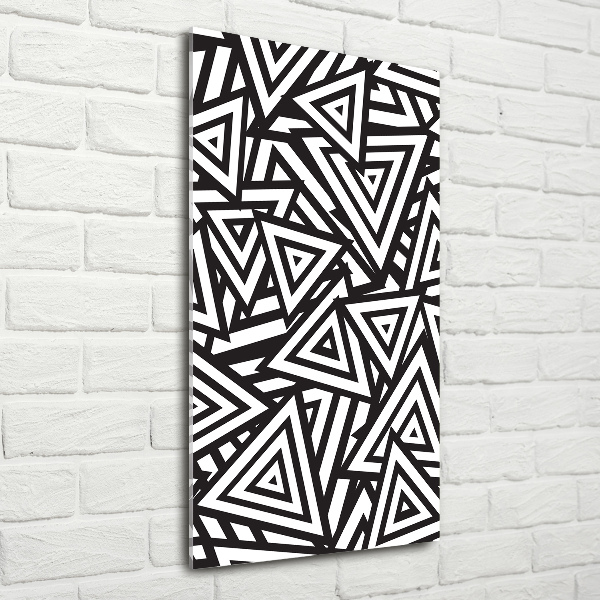 Quadro di vetro verticale Sfondo triangolare