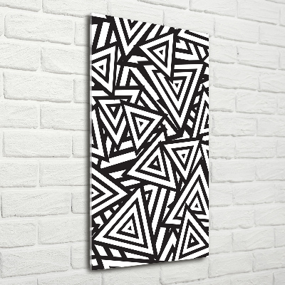 Quadro di vetro verticale Sfondo triangolare