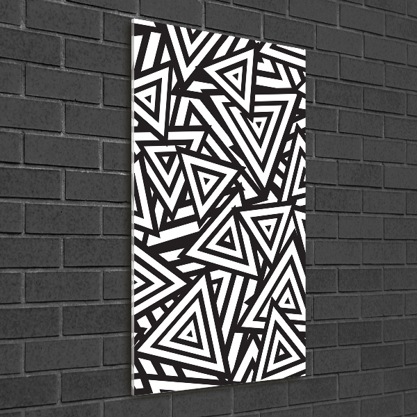 Quadro di vetro verticale Sfondo triangolare