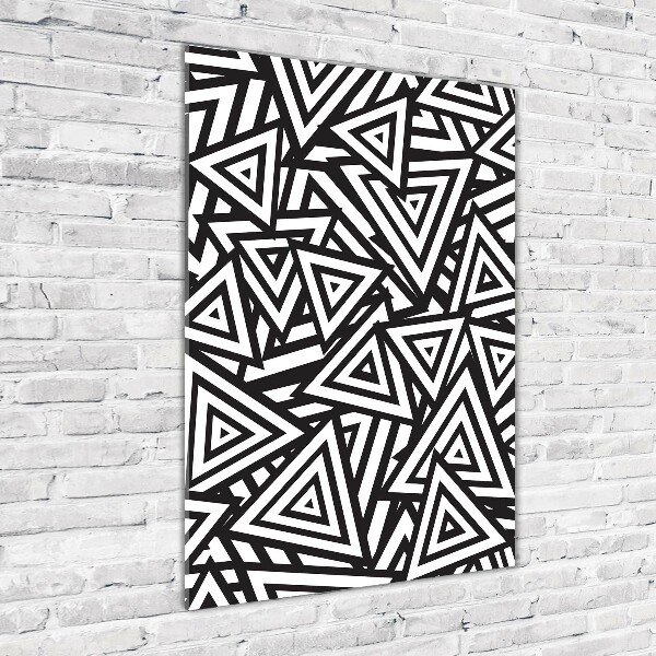 Quadro di vetro verticale Sfondo triangolare