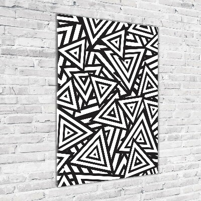 Quadro di vetro verticale Sfondo triangolare
