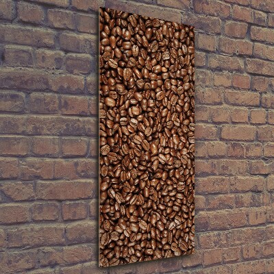 Quadro in vetro verticale Chicchi di caffè