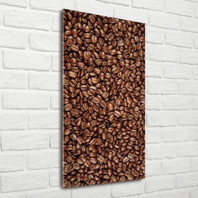 Quadro in vetro verticale Chicchi di caffè