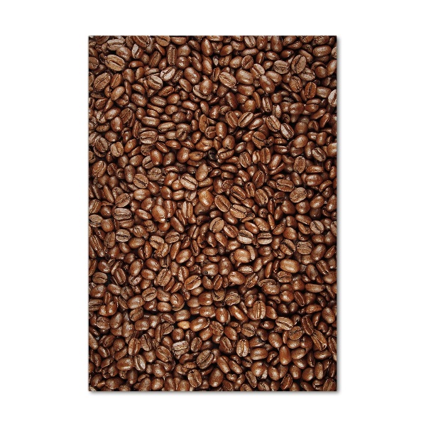 Quadro in vetro verticale Chicchi di caffè