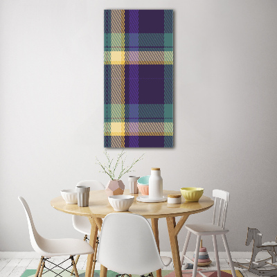 Quadro di vetro verticale Trama a scacchiera
