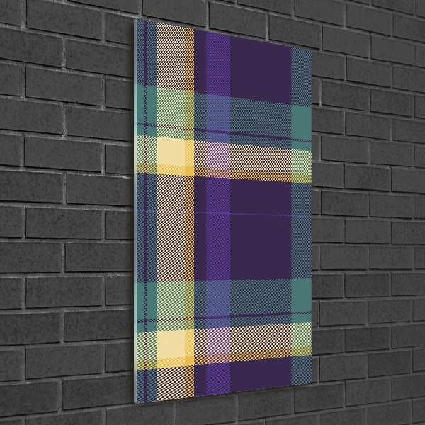 Quadro di vetro verticale Trama a scacchiera