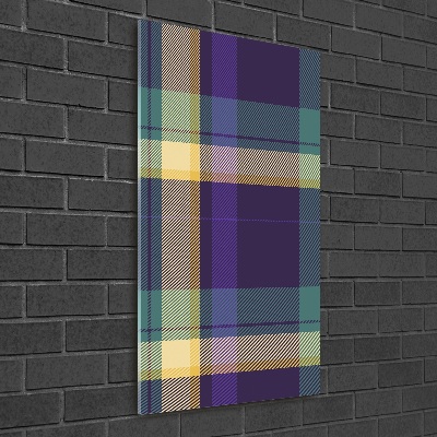 Quadro di vetro verticale Trama a scacchiera