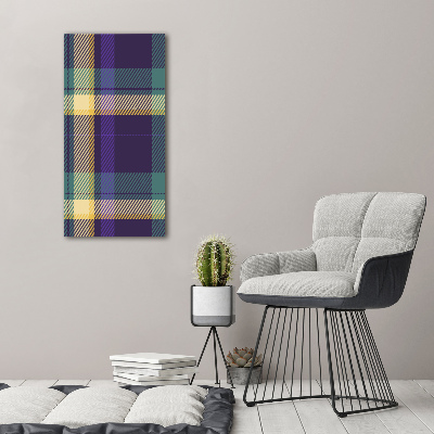 Quadro di vetro verticale Trama a scacchiera