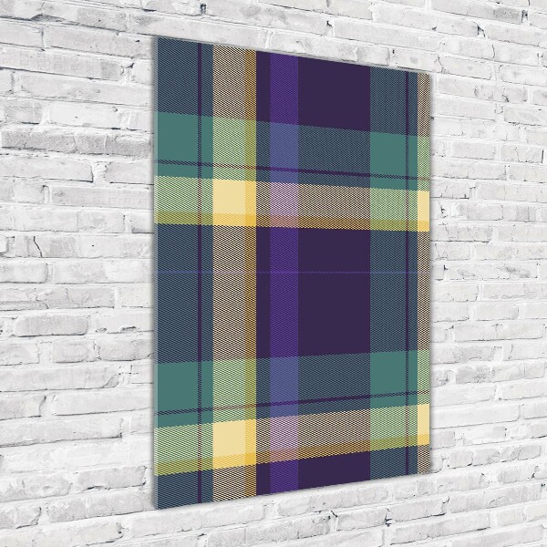 Quadro di vetro verticale Trama a scacchiera
