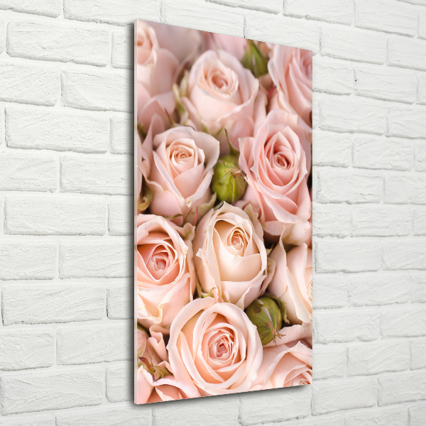Quadro vetro verticale Bouquet di rose