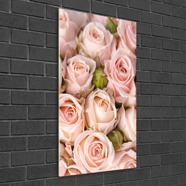 Quadro vetro verticale Bouquet di rose