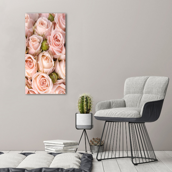 Quadro vetro verticale Bouquet di rose