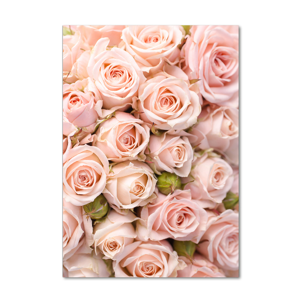 Quadro vetro verticale Bouquet di rose