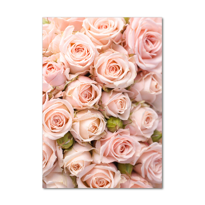 Quadro vetro verticale Bouquet di rose