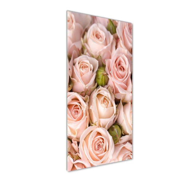 Quadro vetro verticale Bouquet di rose