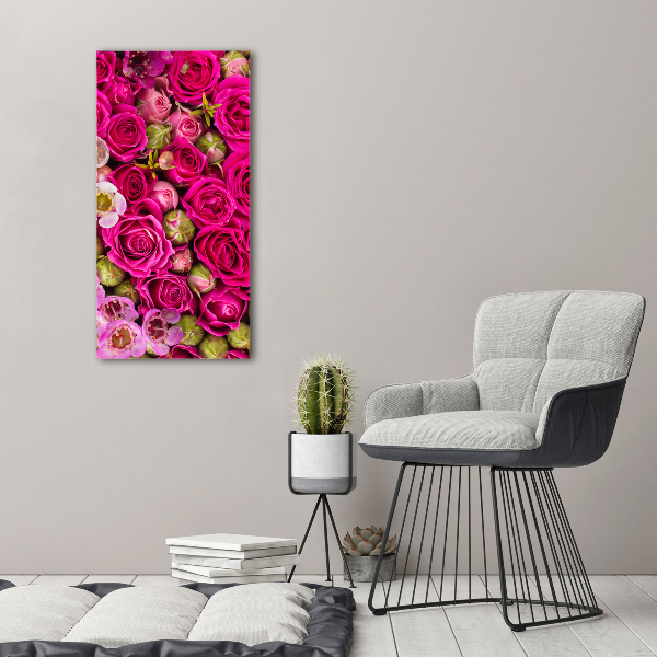 Quadro in vetro verticale Un mazzo di fiori
