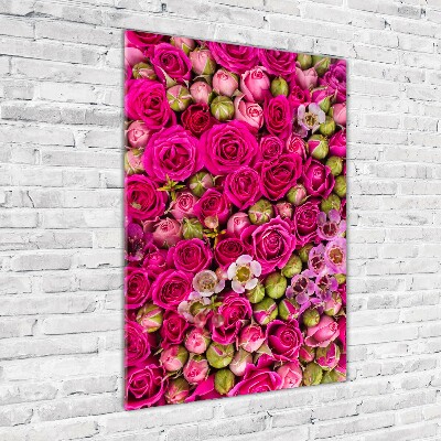 Quadro in vetro verticale Un mazzo di fiori