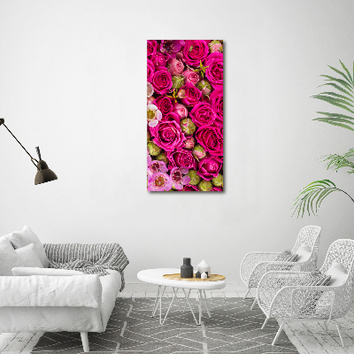 Quadro in vetro verticale Un mazzo di fiori
