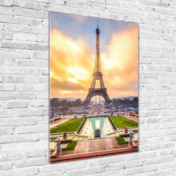 Quadro in vetro verticale Torre Eiffel Parigi