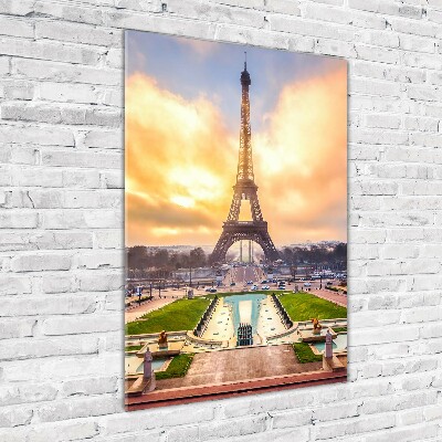 Quadro in vetro verticale Torre Eiffel Parigi