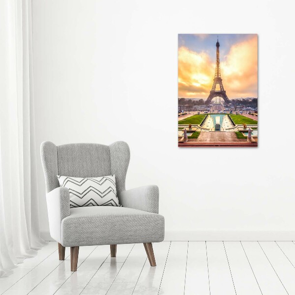 Quadro in vetro verticale Torre Eiffel Parigi