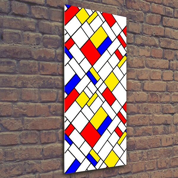 Quadro di vetro verticale Astrazione