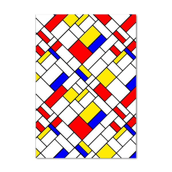 Quadro di vetro verticale Astrazione