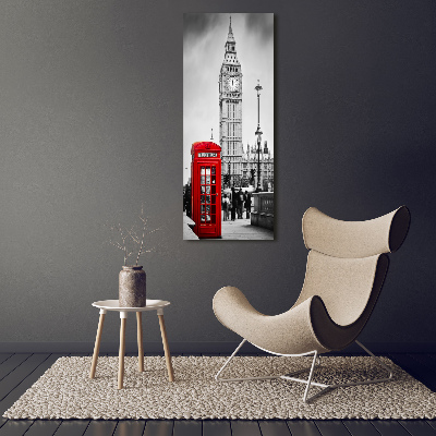 Quadro di vetro verticale Big Ben di Londra