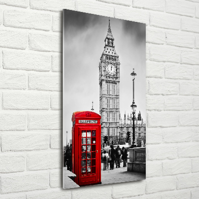 Quadro di vetro verticale Big Ben di Londra