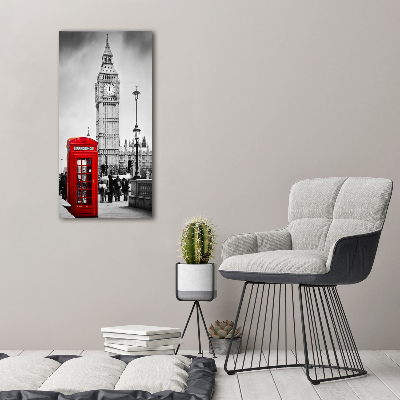 Quadro di vetro verticale Big Ben di Londra
