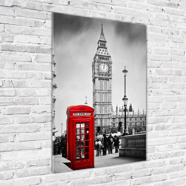 Quadro di vetro verticale Big Ben di Londra