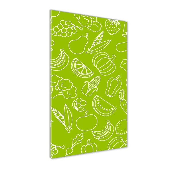 Quadro vetro verticale Verdura e frutta