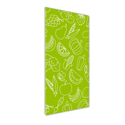 Quadro vetro verticale Verdura e frutta