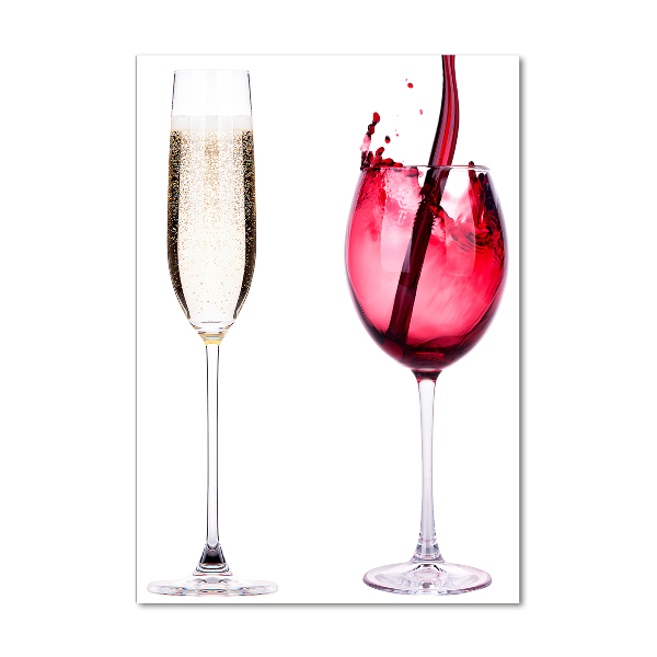 Quadro stampa su vetro verticale Cocktail colorati