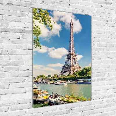 Quadro vetro verticale Torre Eiffel Parigi