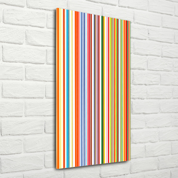 Quadro in vetro verticale Strisce colorate