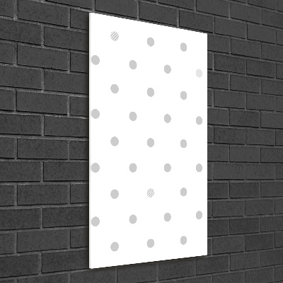 Quadro di vetro verticale Punti e cuori