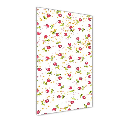 Quadro in vetro verticale Ciliegie